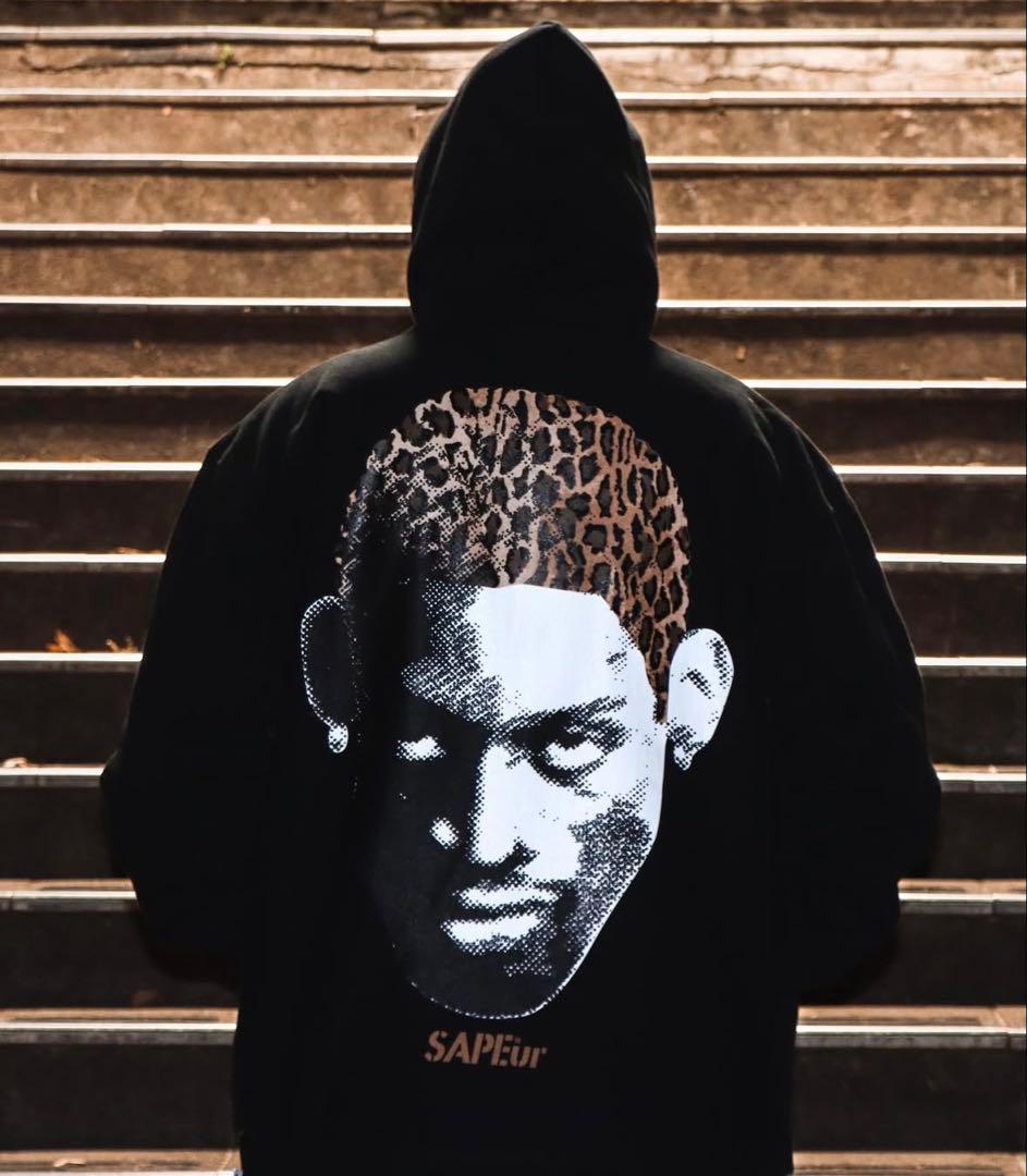 き*ず様 SAPEur サプール ロッドマン レオパード フーディ ブラック X