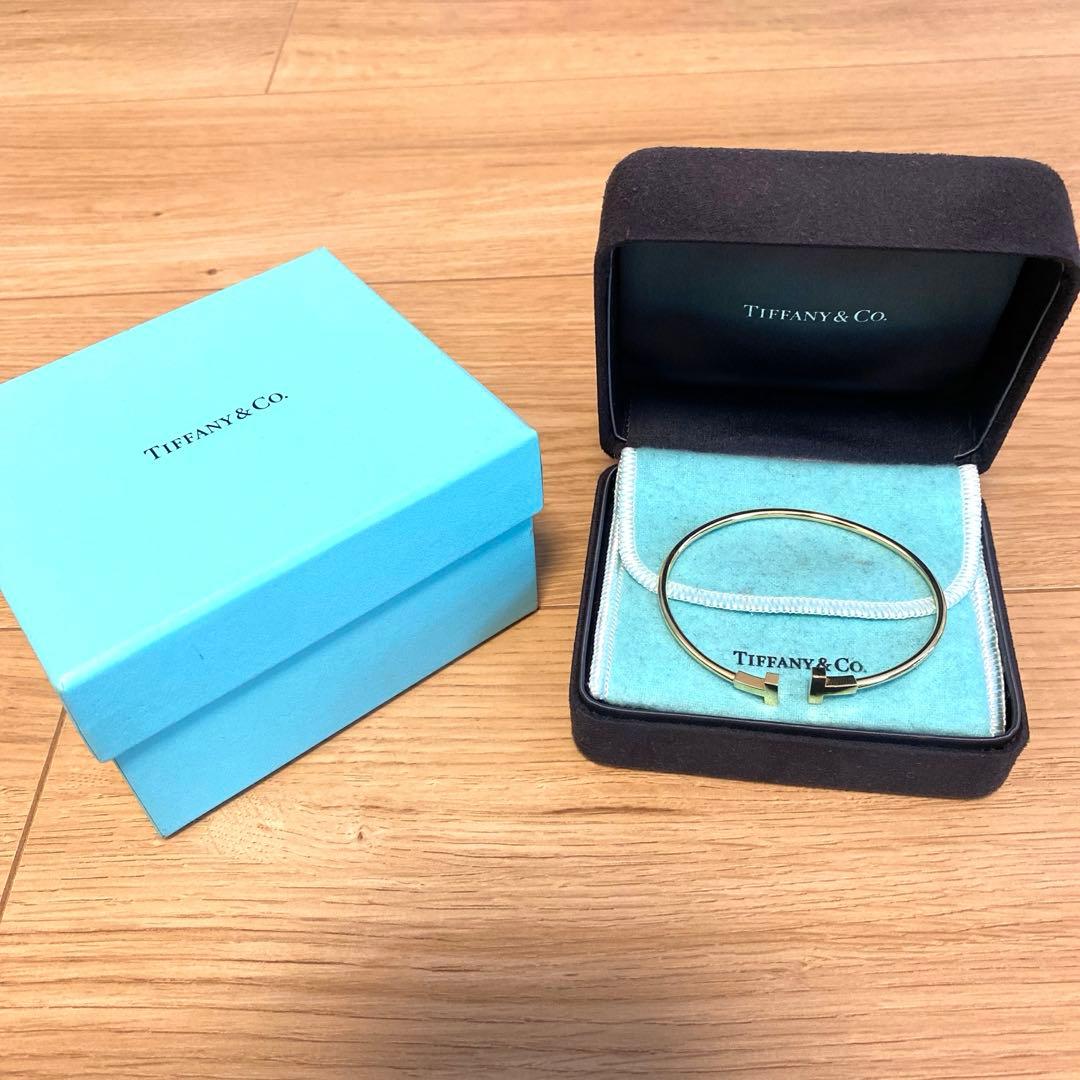 ティファニー K18YG イエローゴールド TワイヤーラージLサイズ　金重さ9g