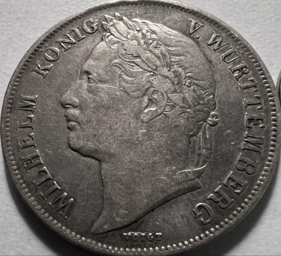た*ろ様 1841年ドイツ　ヴュルテンベルク 1 グルデン銀貨 ヴィルヘルム 1
