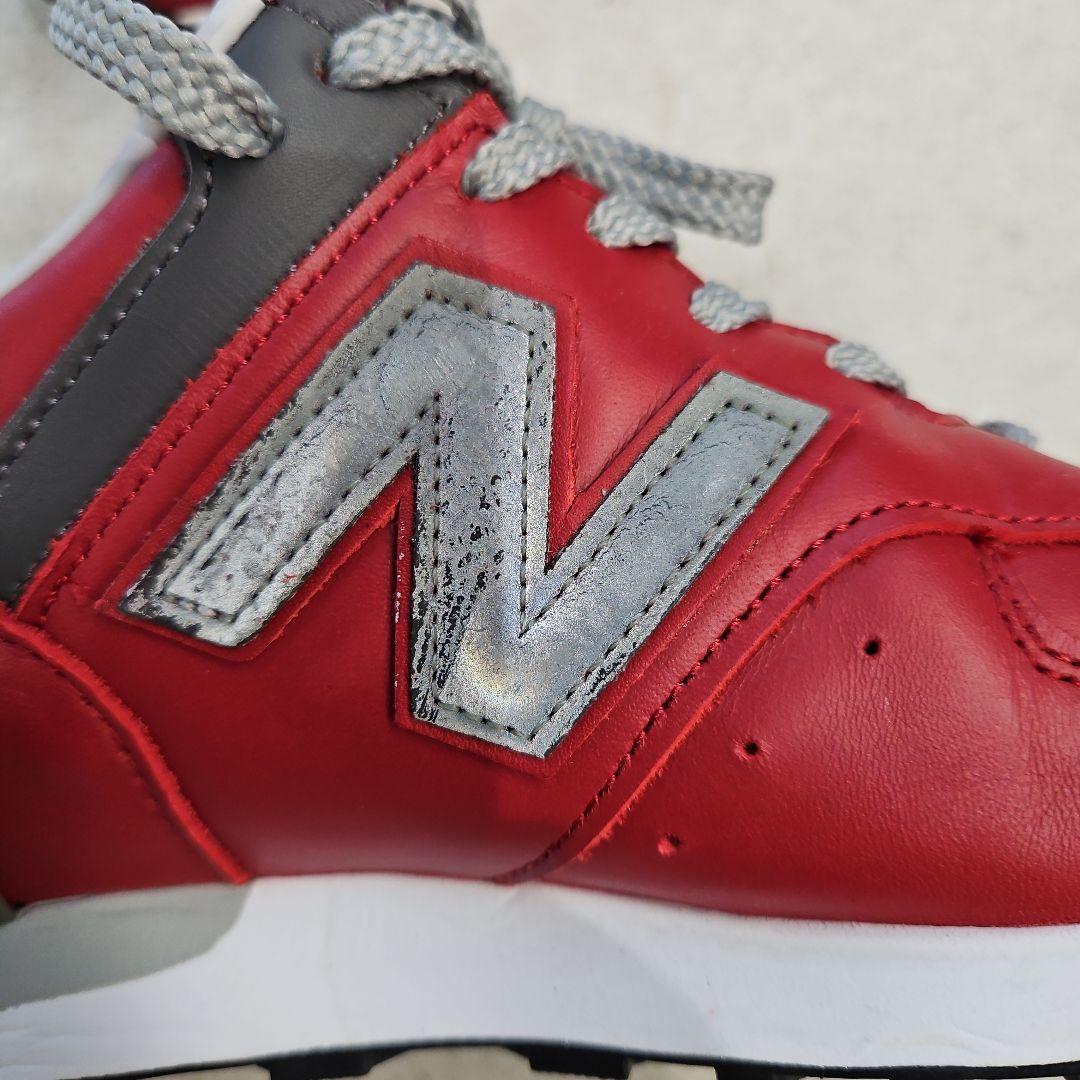 ウルトラマンさん New Balance 576 レッド レザースニーカー - メルカリ
