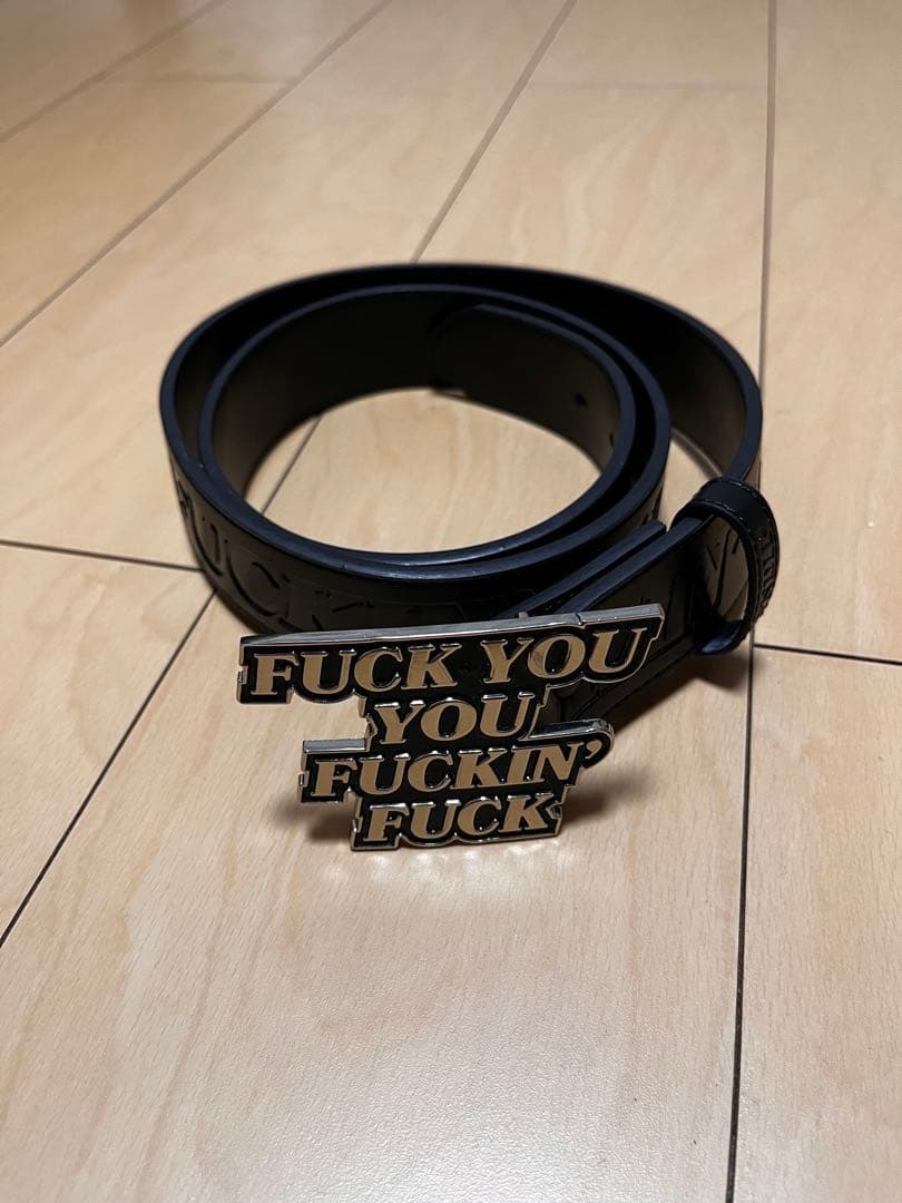FUCKIN FUCK LEATHER BELT (BLACK) - メルカリ