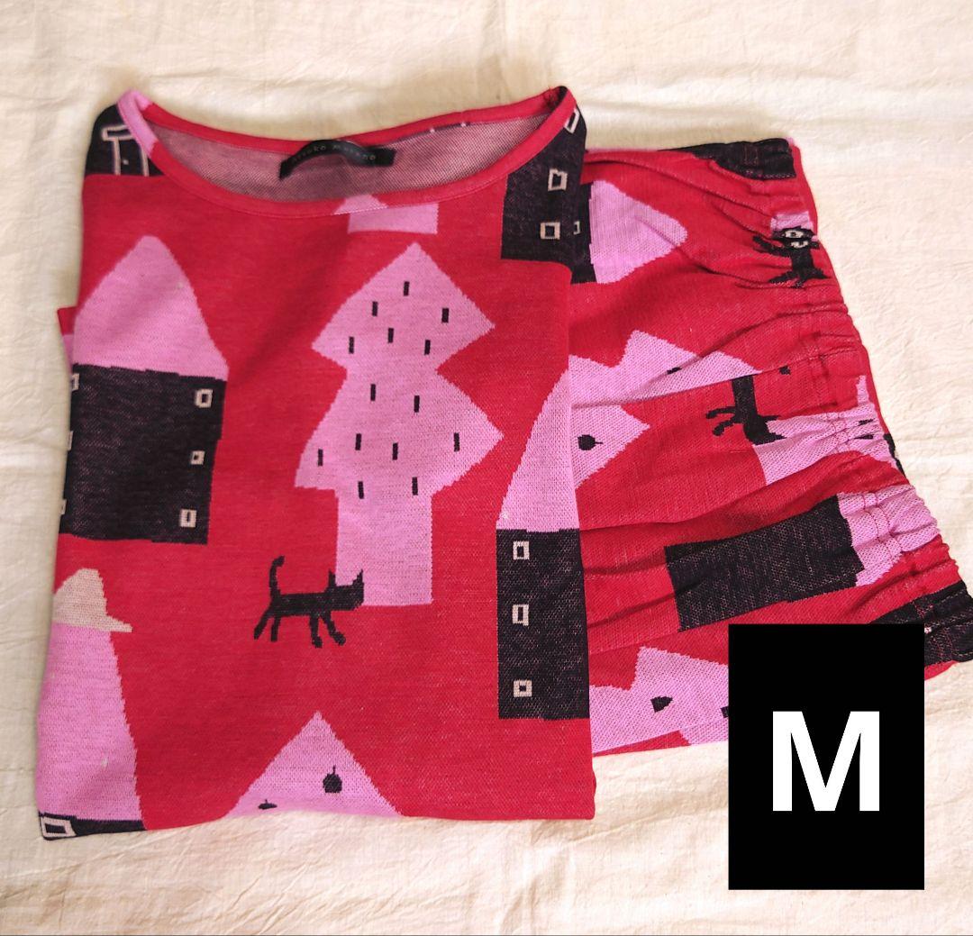 新品タグ付き　高級 マタノアツコ　パジャマ ルームウェア 迷子 赤 M