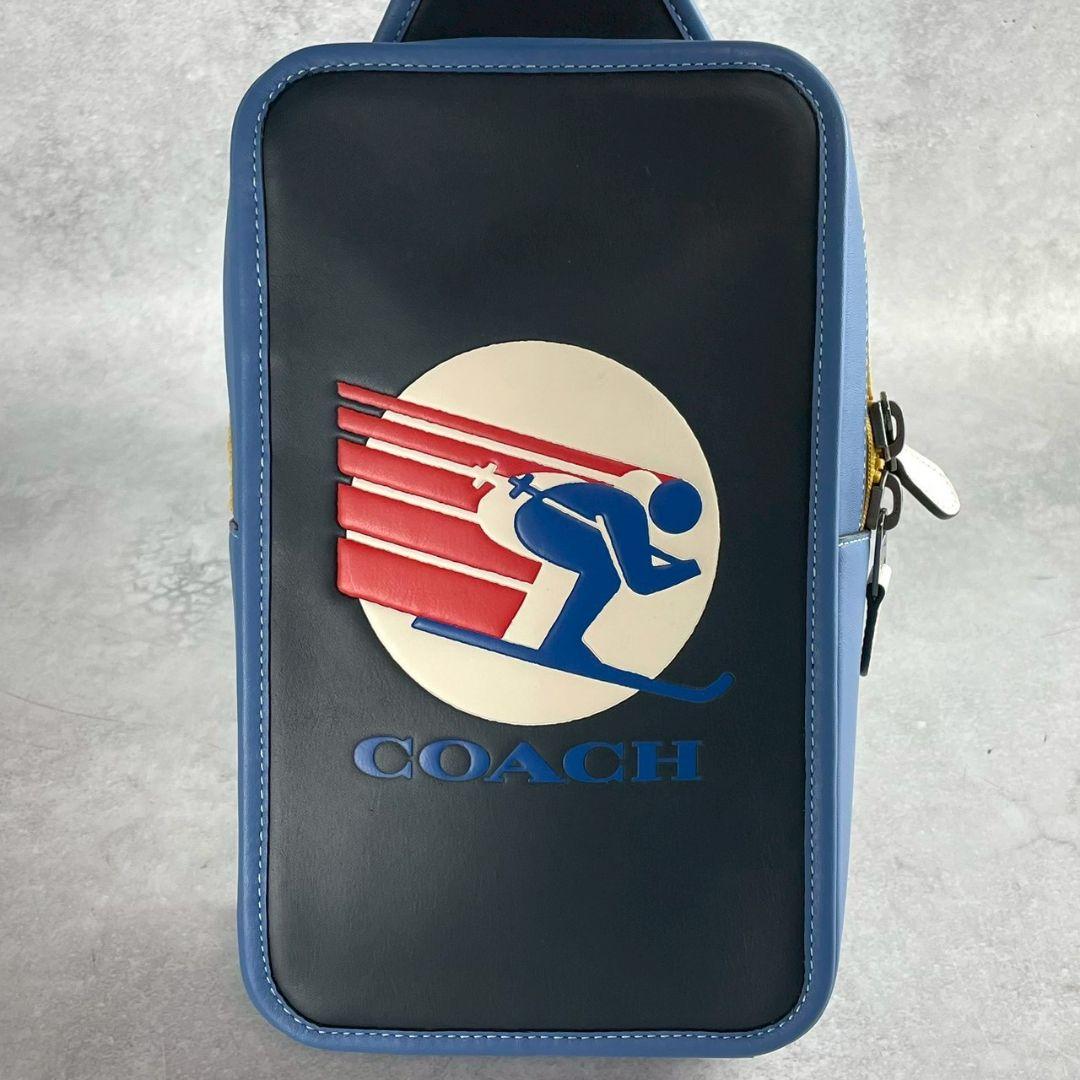 未使用 コーチ サリバン ボディバッグ ショルダーバッグ レザー スキー