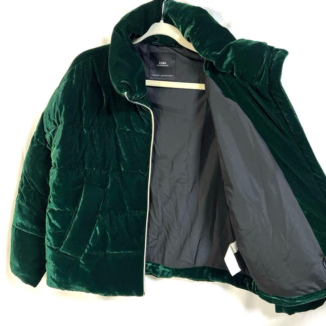 ☆美品☆ZARA ザラ ダウンジャケット ベルベット 中綿 ベロア