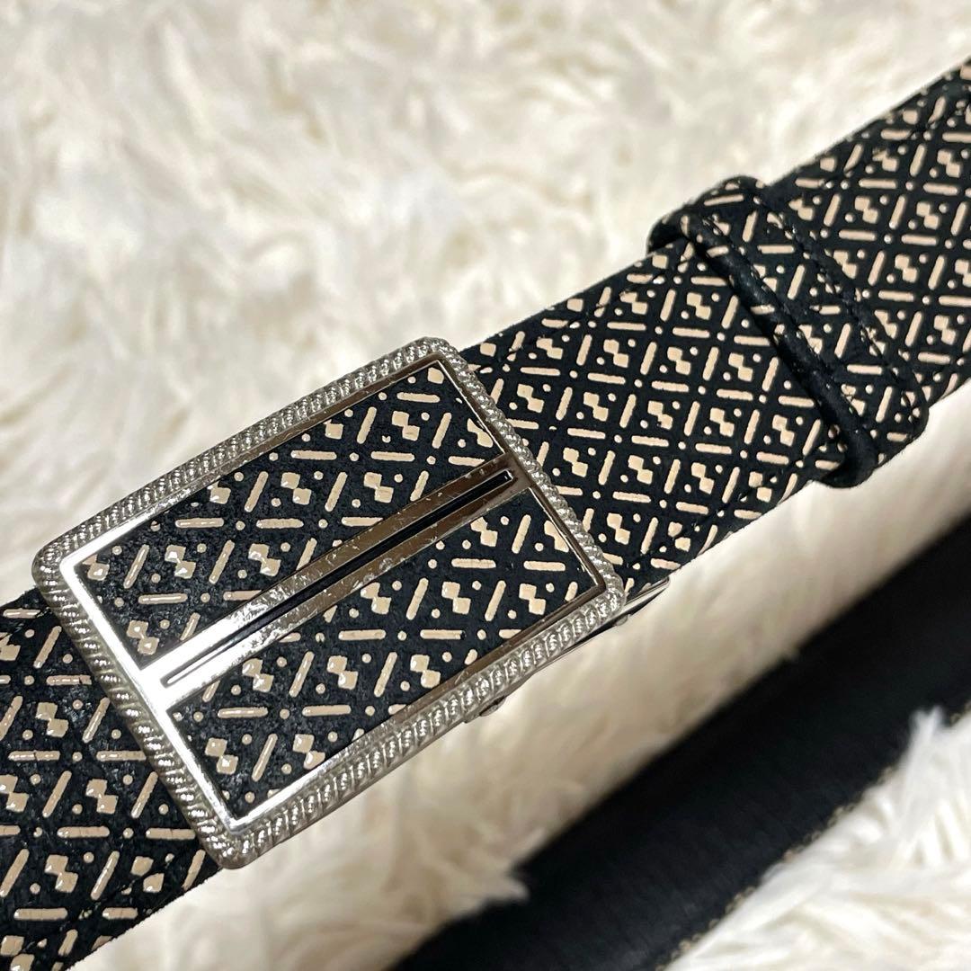 印傳屋 印伝 鹿革 レザーベルト 黒 インデンヤ ひょうたん M30 - メルカリ