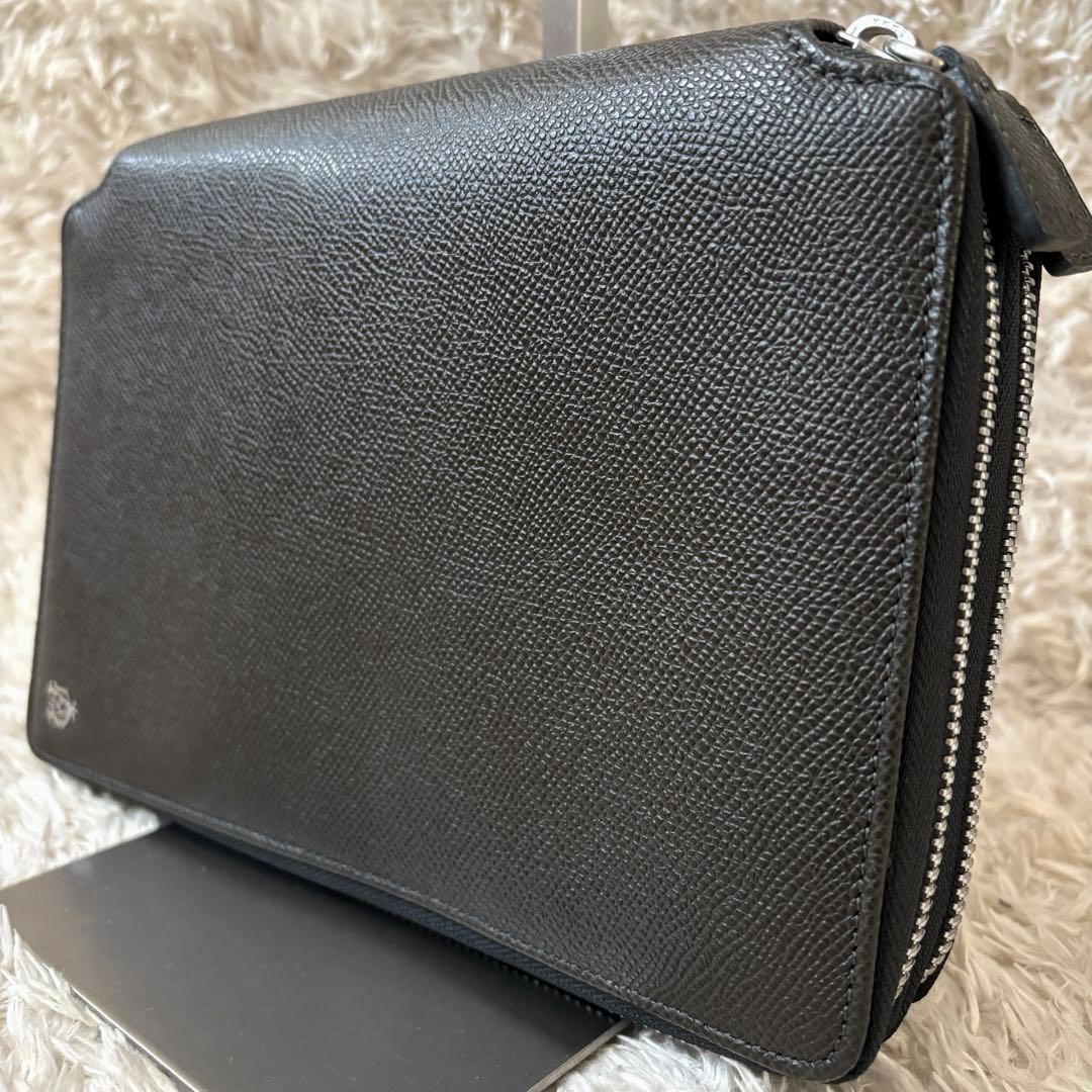 極美品✨ダンヒル オーガナイザー ボードン 長財布 レザー ダブルジップ 2室