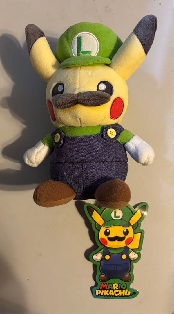 ポケモンセンター限定 ルイージピカチュウ ぬいぐるみ タグ付き マスコット