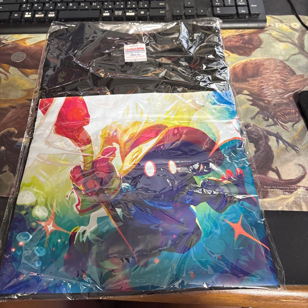 mtg 迷える黒魔道士、ビビ　マジック大戦祭　シャツ　Lサイズ MTG x FINAL FANTASY】 《迷える黒魔道士、ビビ》