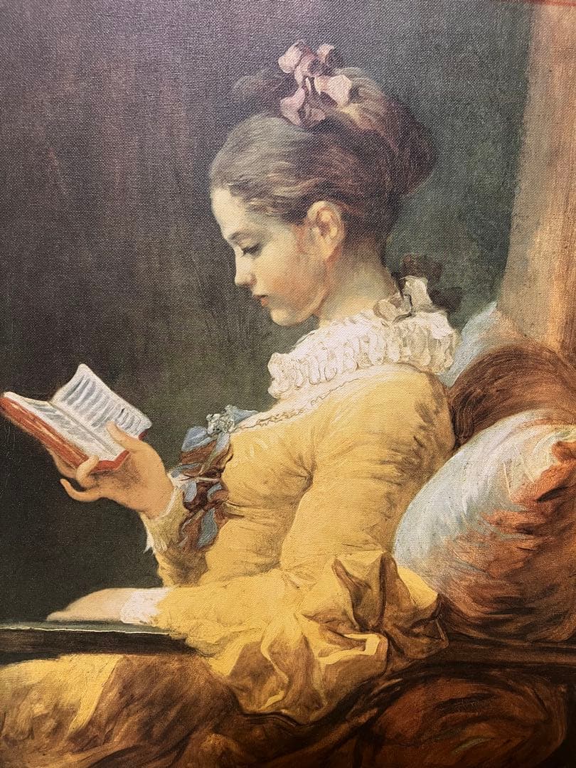 F10号　フラゴナール　読書する少女　複製画
