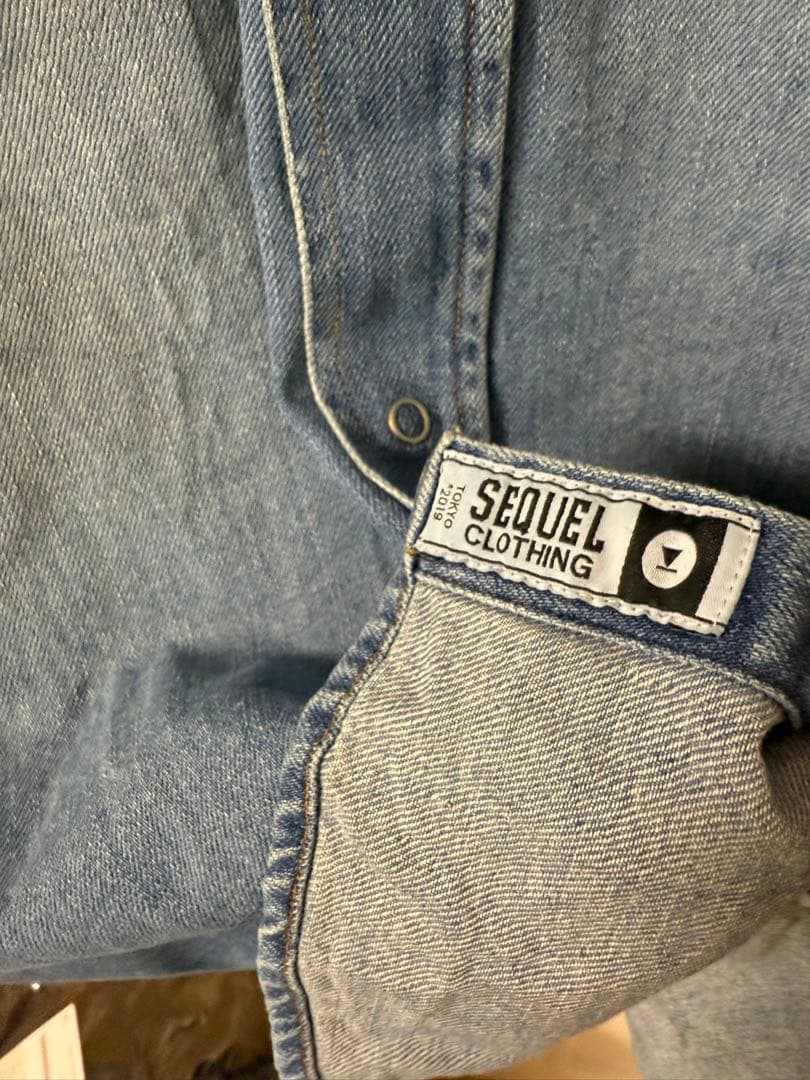 SEQUEL 2023A/W 刺繍デニムシャツ XL 新品 刺繍デニムシャツ XL 新品