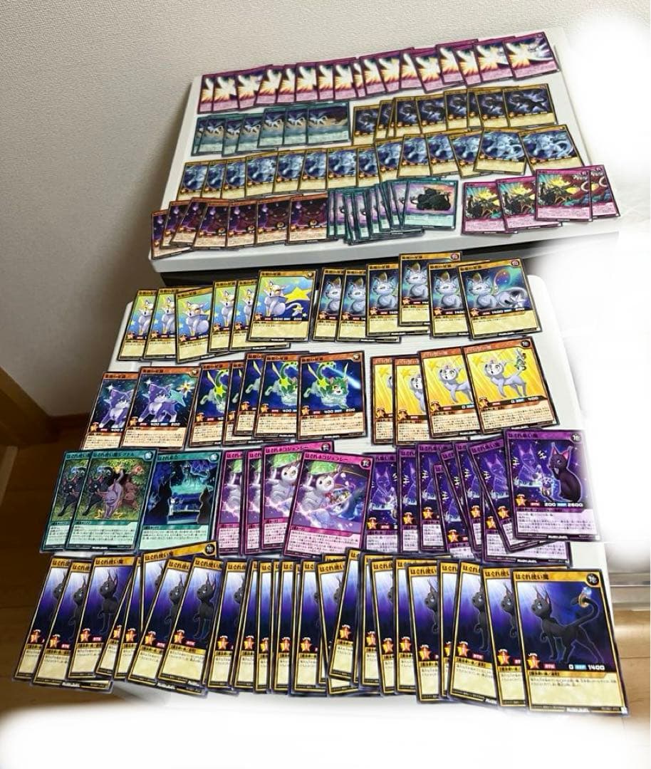 遊戯王、ラッシュデュエル、金眼の星猫、緑眼の星猫、銀眼の星猫（字レア、ノーマル）