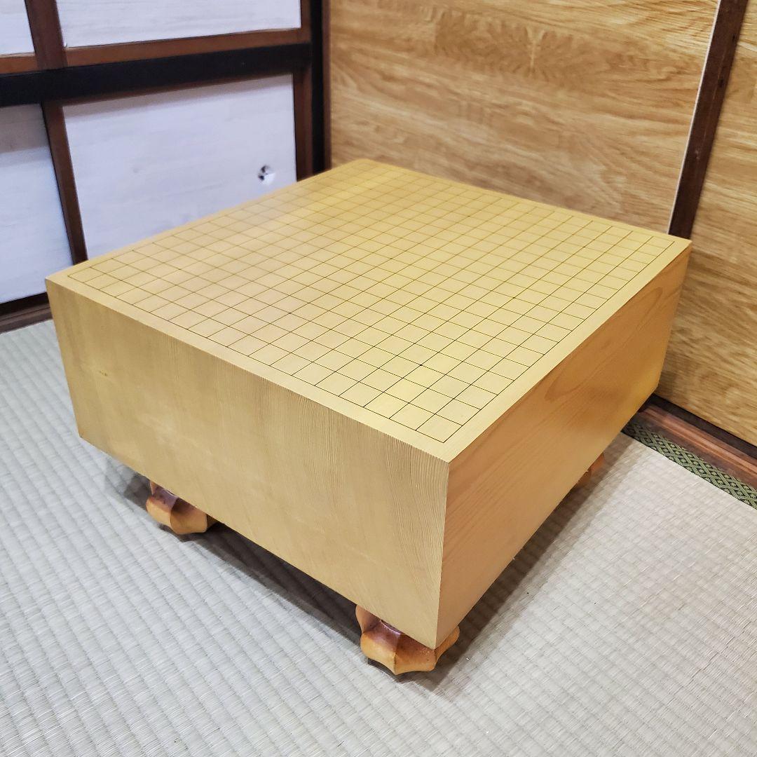 状態良好】碁盤 脚付き へそあり 無垢盤 5寸8部 高級囲碁盤 - メルカリ