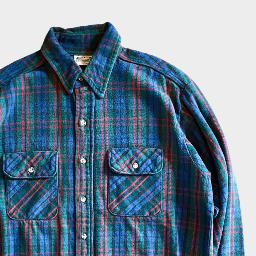 USA製 90s fivebrother ファイブブラザー ヘビーネルシャツ