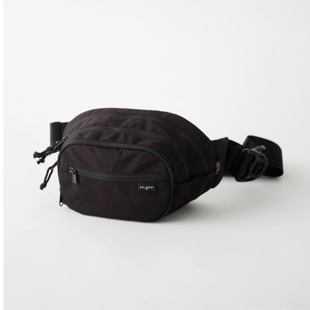 Hugoo ブラック ウエストポーチ