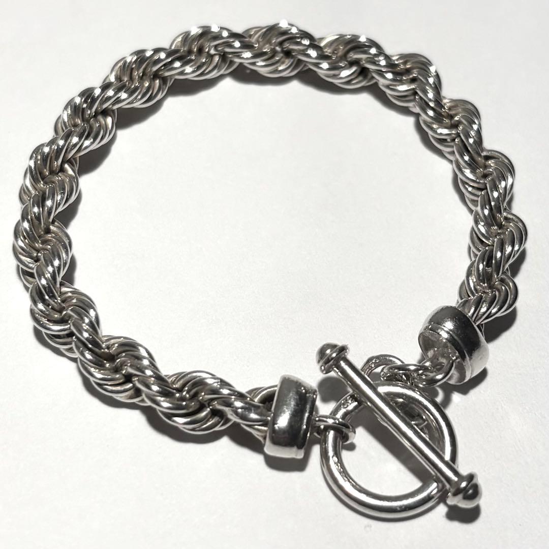 激レア MEXICO製 英国輸入品 ツイストロープブレスレット シルバー925
