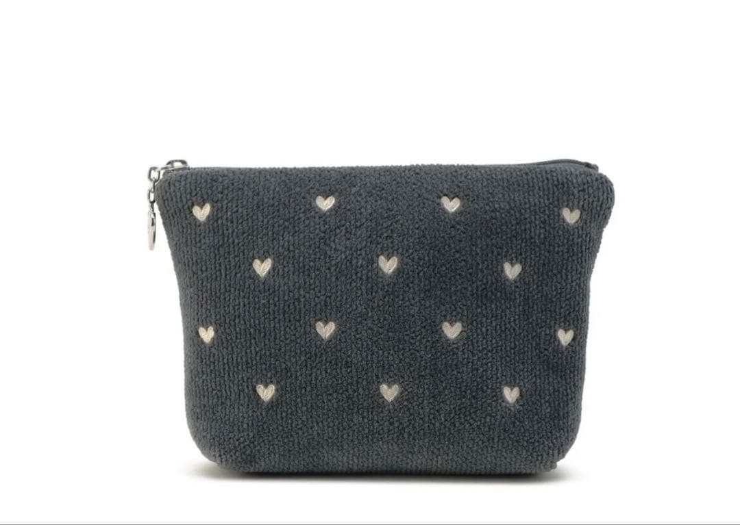 ☆未使用☆ FEILER ラブラリーハート　舟型ポーチM グレー