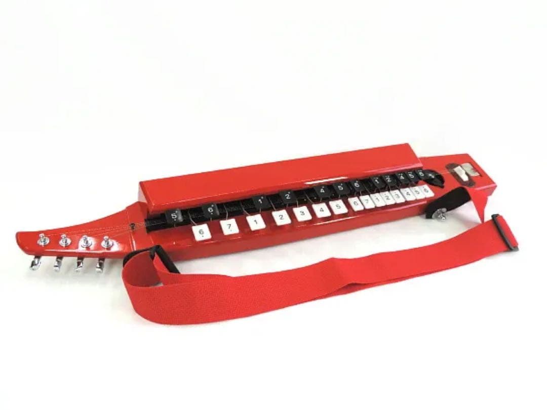 希少 美品 三創楽器【ショルダーハープ（肩かけ大正琴） パールレッド】定価15万