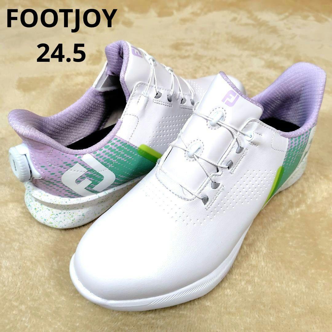 未使用品 FJ フットジョイ ゴルフシューズ ボア スパイクレス 90769J