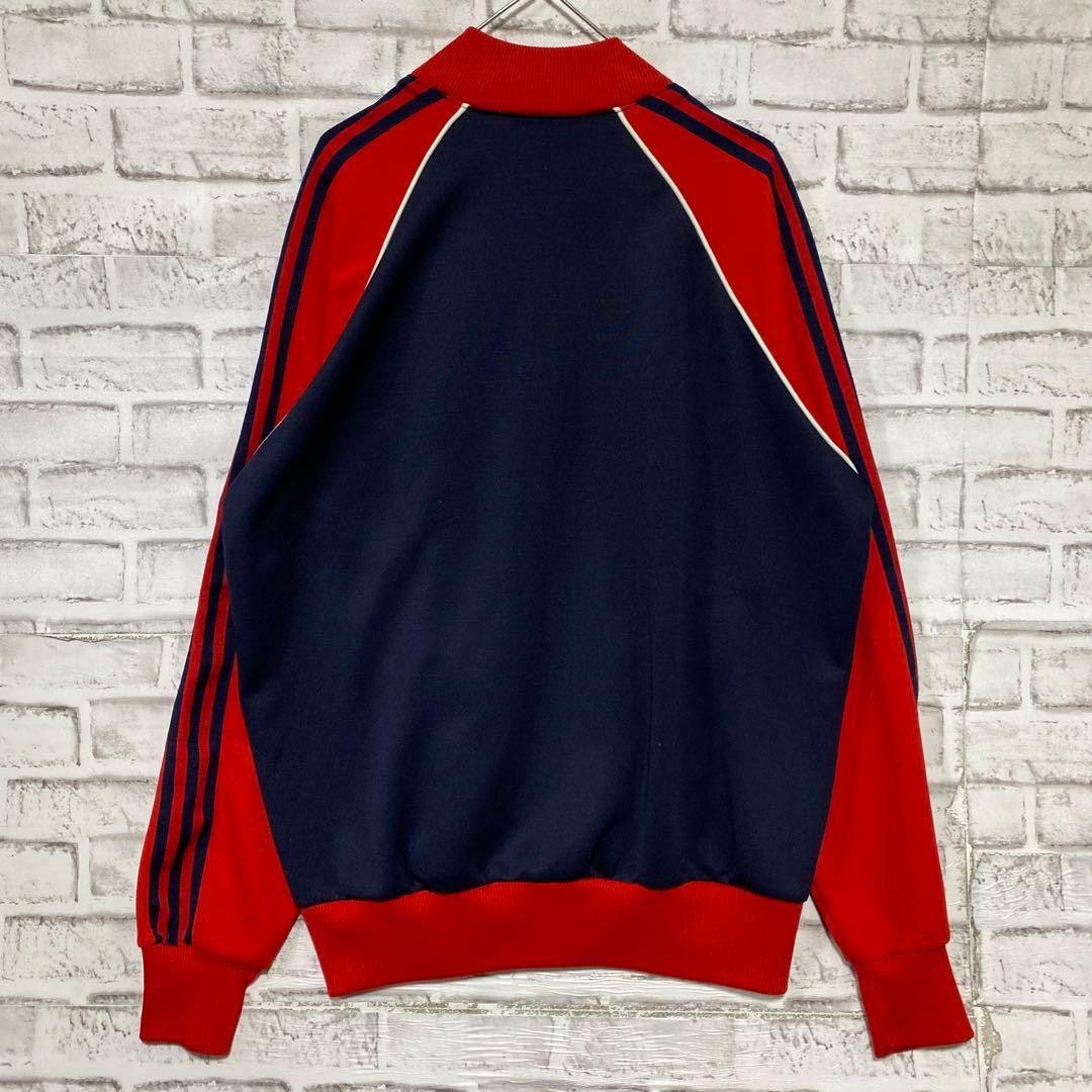 アディダス ジャージ トラックジャケット レッド80年代L ロゴ刺繍12