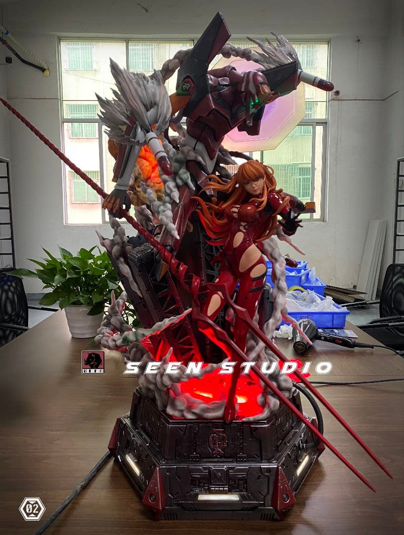 海外ガレージキット アスカ&エヴァ2号機 1/4スタチュー - メルカリ