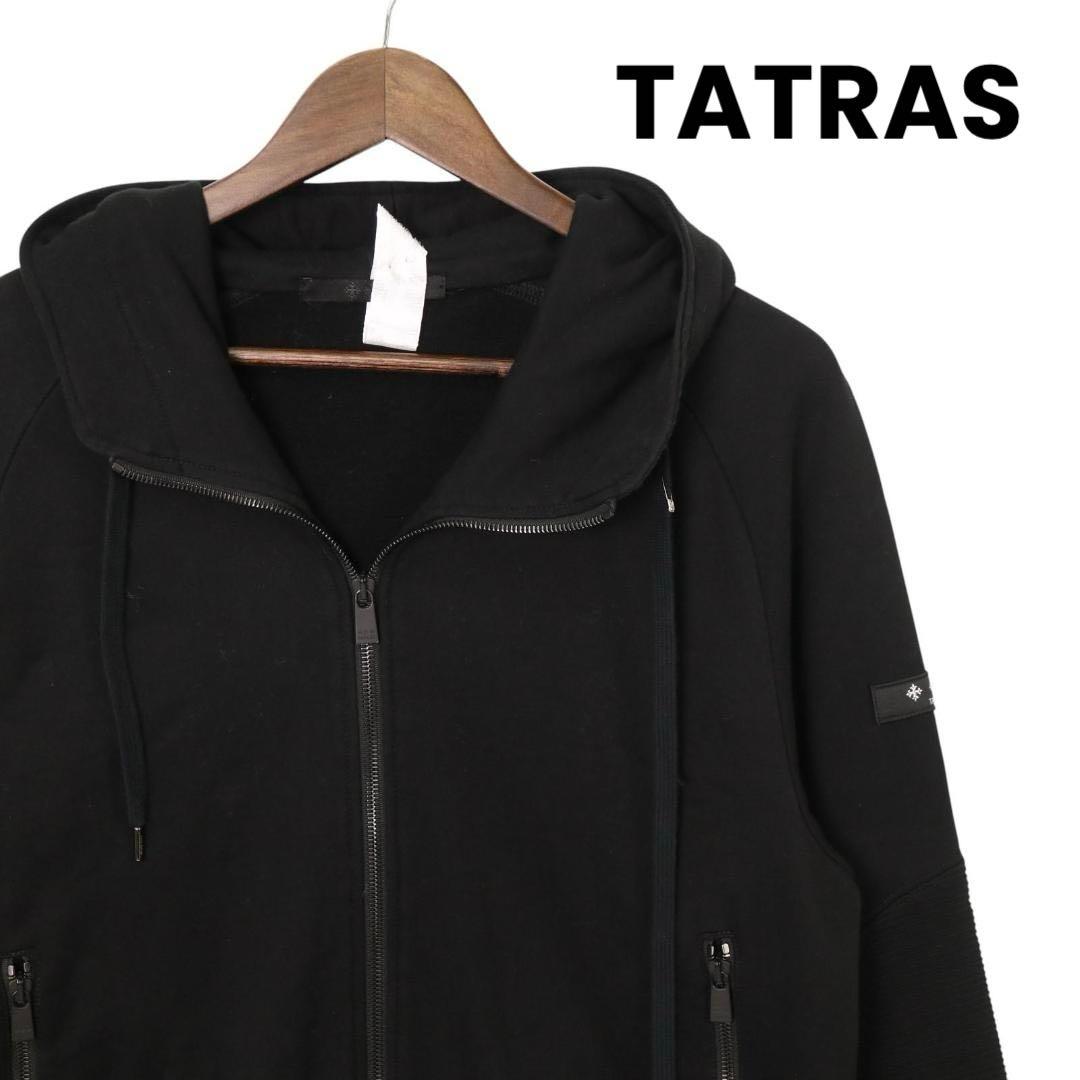 【美品✨】タトラス フルジップパーカー TENNO テンノ ロゴ刺繍 黒 XL