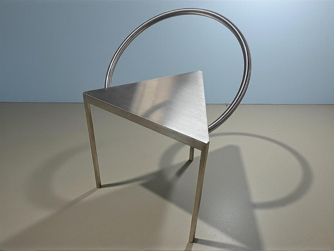 ◯【ほぼ未使用】FRAMA Triangolo Chair ステンレスチェア