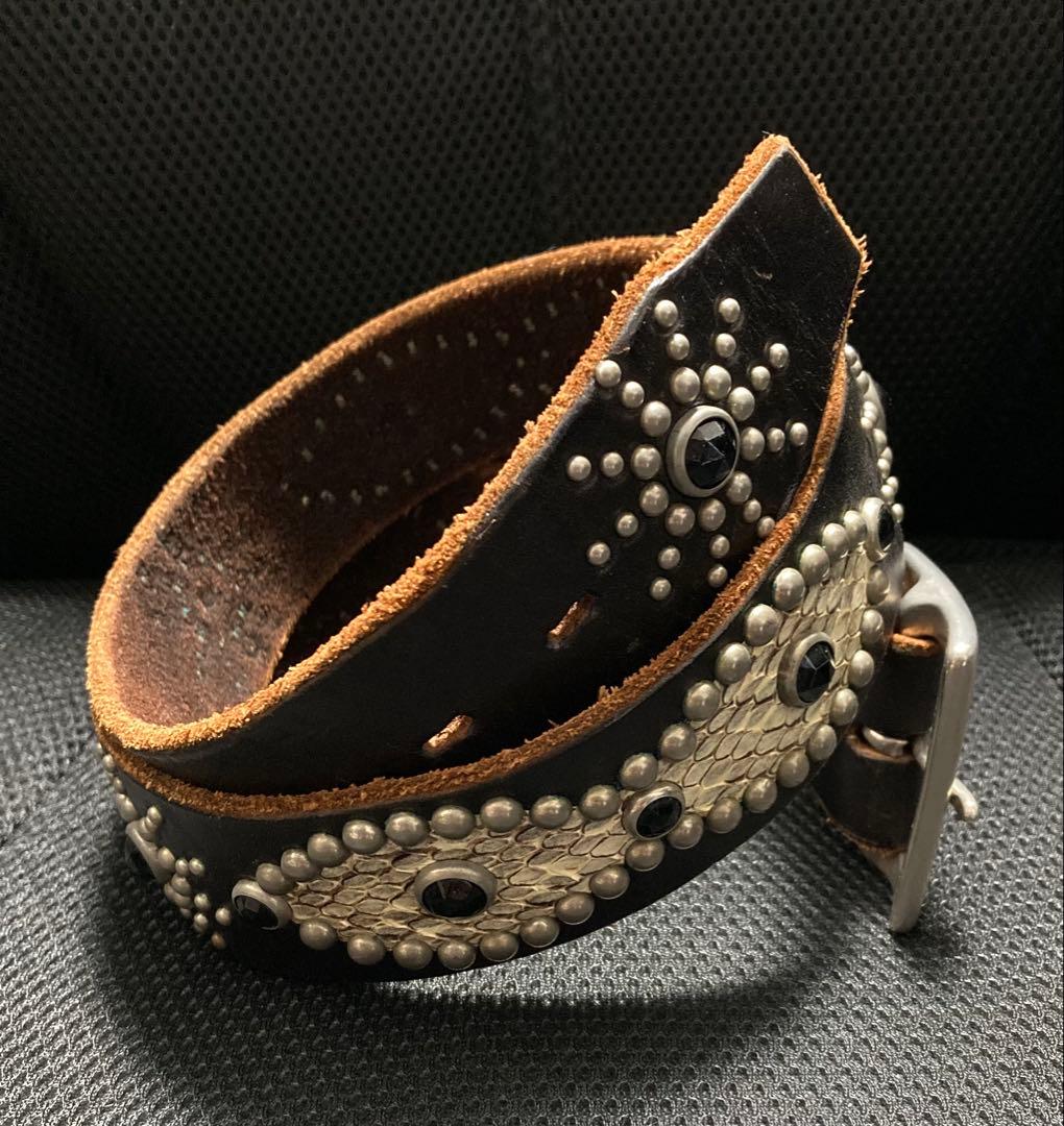 HTC ベルト 黒 32 ROIST エイチティーシー ロイスト ウルフズヘッド