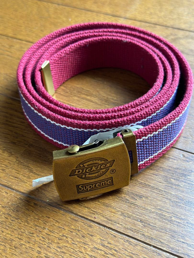 美品 Supreme Dickies Stripe ガチャベルト