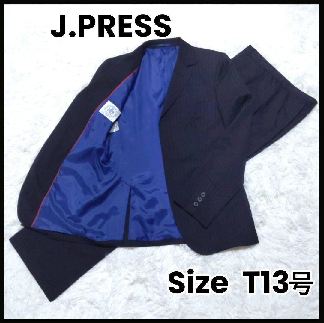 J PRESS オンワード樫山 パンツスーツ ストライプ 13号 大きいサイズ