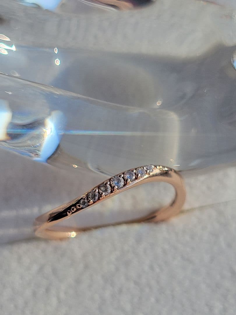 美品★Canal 4℃ K10 PGリング 指輪 ダイヤモンド 11号