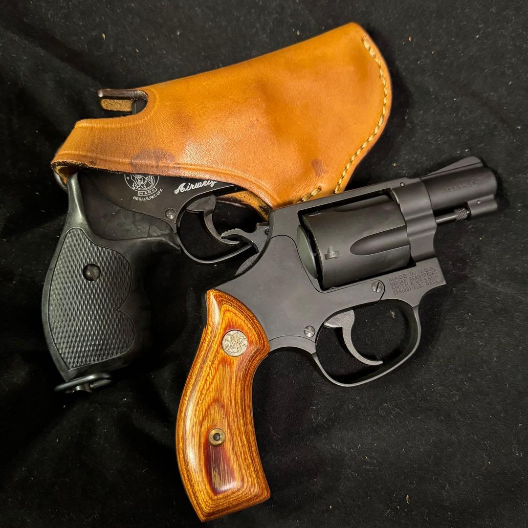 整備済 革製 M36などスナブノーズ リボルバー用 ヒップ ホルスター 右