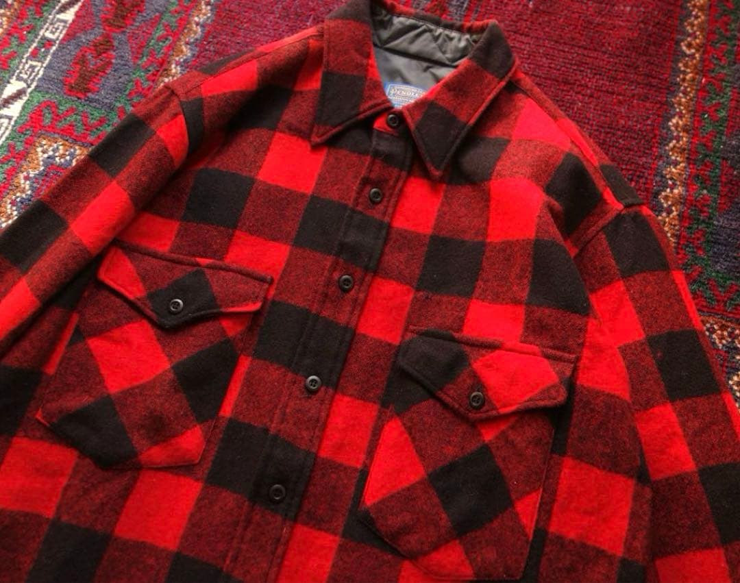 70s PENDLETON ペンドルトン ペンドルトン L USA製 美品 70s USA製 PENDLETONペンドルトン チェック ウールシャツ L