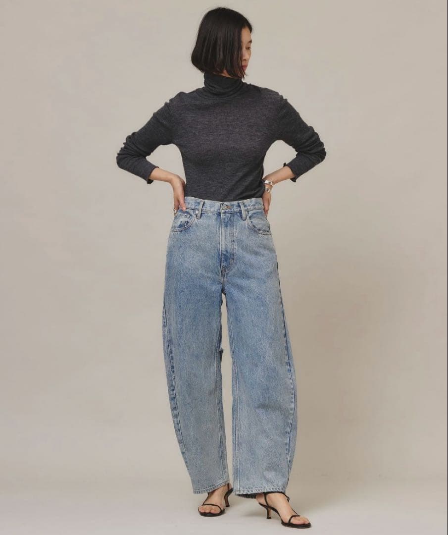 Curensology カーヴィーデニムパンツ サイズ38 ブルー