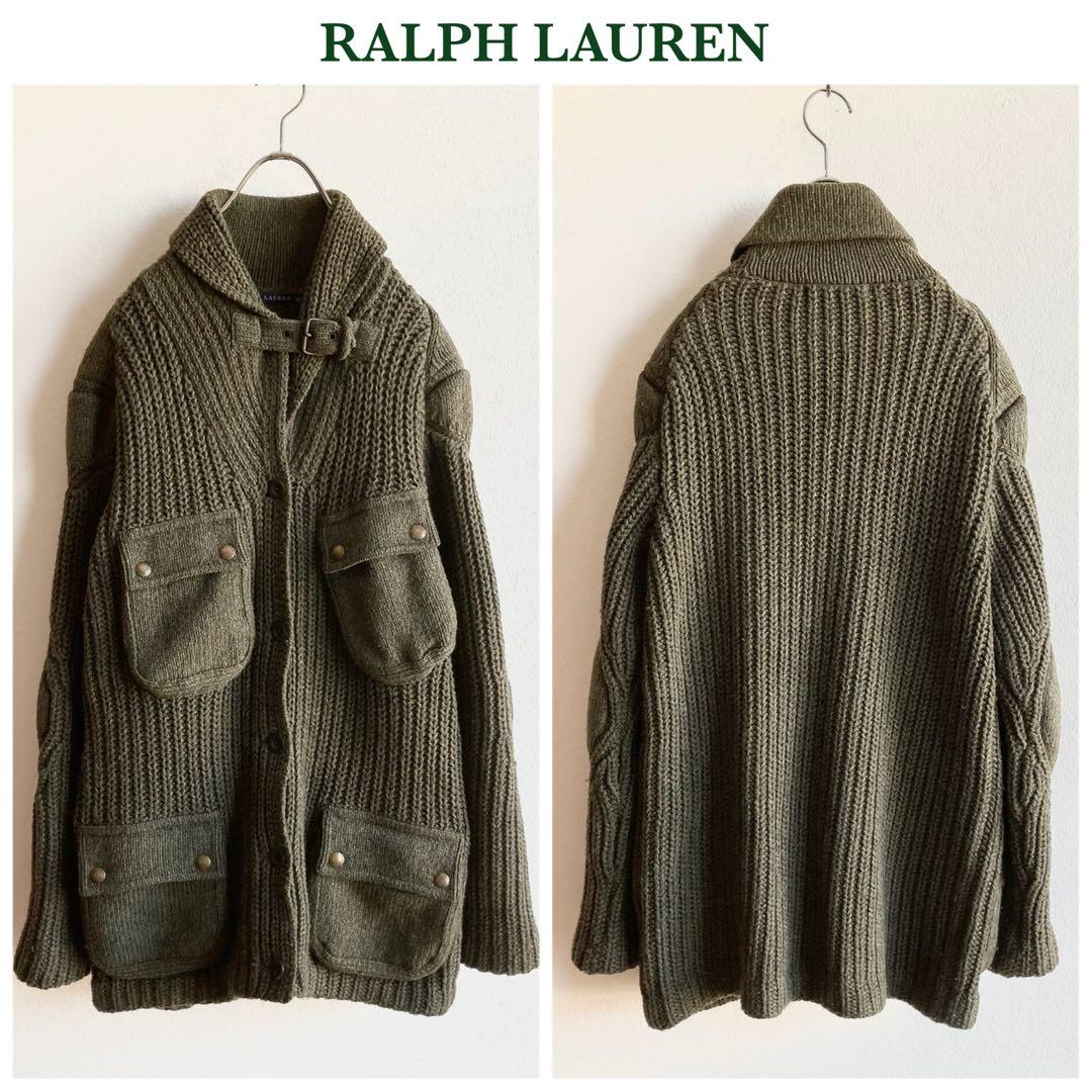 ラルフローレン ローゲージ ウール シルク ニット ジャケット XL オリーブ 楽天市場】ポロ ラルフローレン メンズ フリースニット ジップアップ
