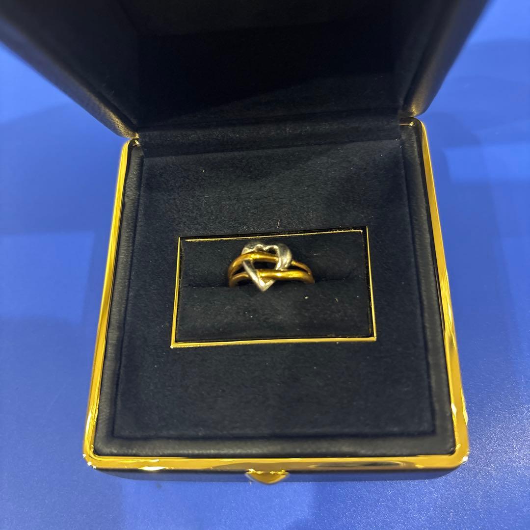 ぴ*の様 ツイストデザインリング ゴールド シルバー　18金