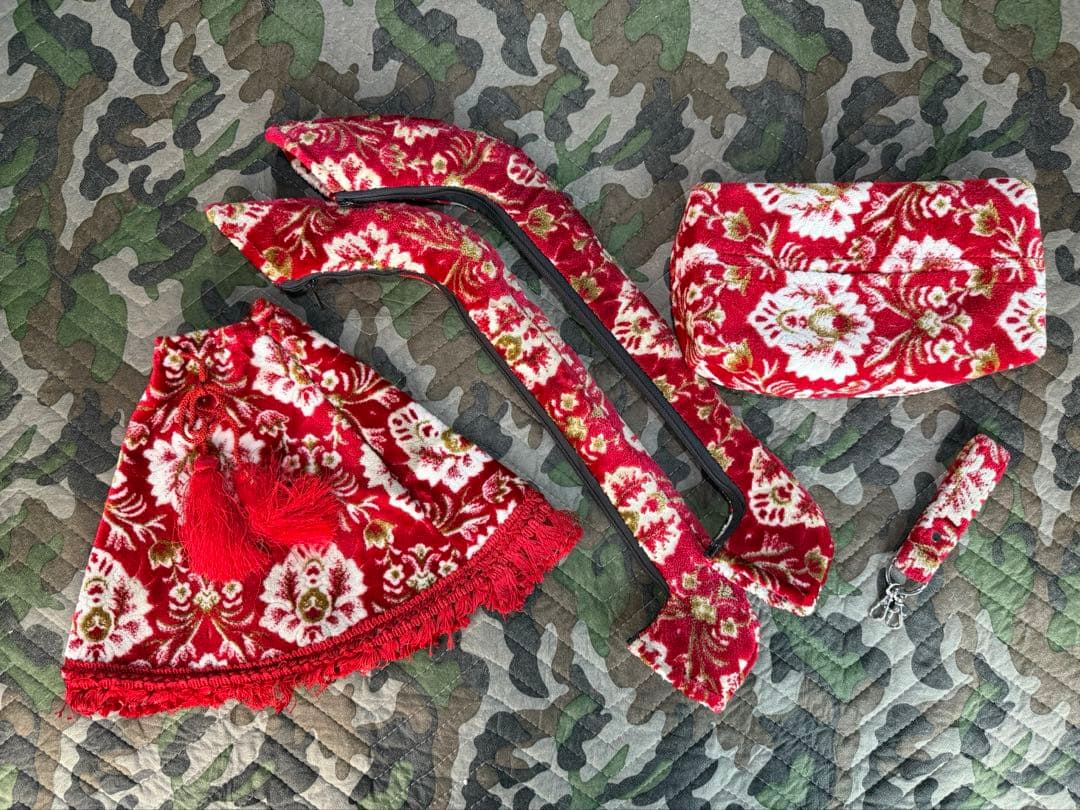 金華山新格子(赤)4点セット売りクオン