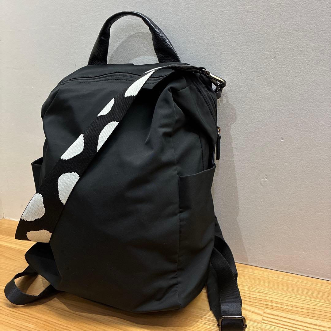 極美品 イアパピヨネ 柄ワイドテープリュック＆ショルダーバッグ