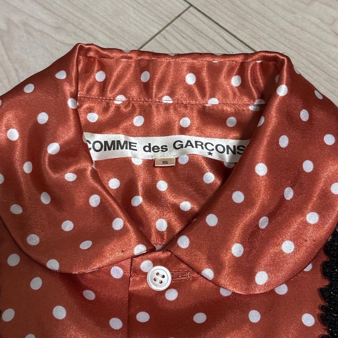コムデギャルソン ドット柄 長袖シャツ 丸襟 オレンジ - メルカリ