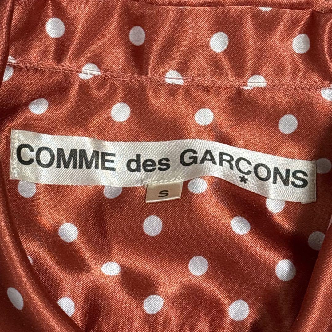 コムデギャルソン ドット柄 長袖シャツ 丸襟 オレンジ - メルカリ