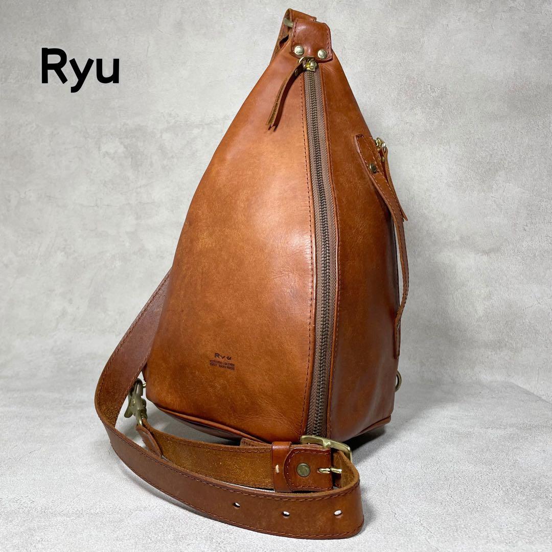 【極美品・廃盤品】ryu ボディーバッグ レザー ショルダーバッグ メンズ 茶 Amazon | Ryu リュー ショルダーバッグ メンズ 茶 - | ノーブランド品