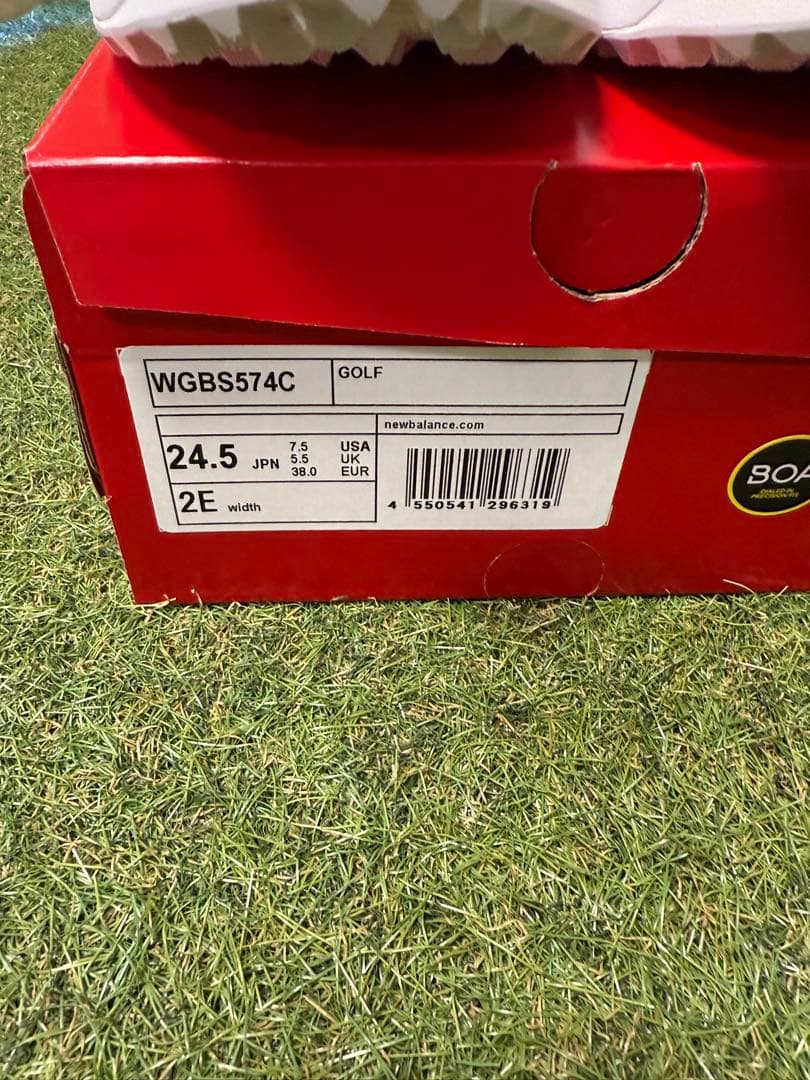 レディース ニューバランス574 ゴルフシューズ 24.5cm スニーカー 女性