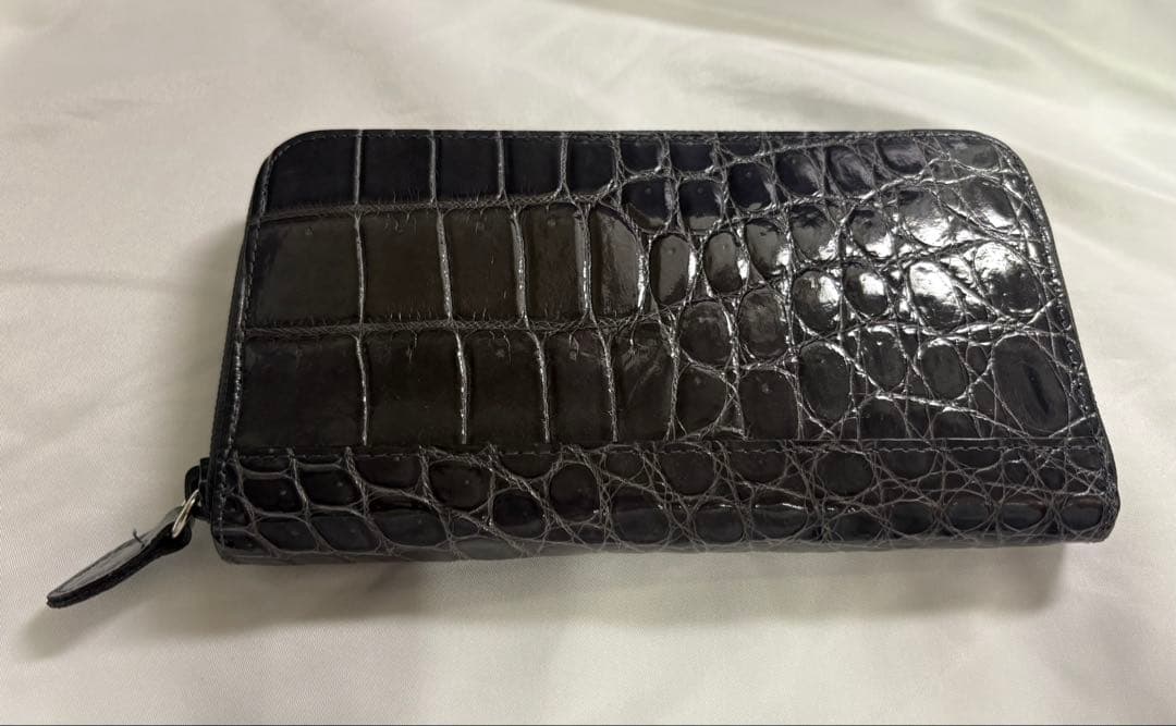 JRA認証 シャイニー　クロコダイル　メンズ長財布　新品 金運up