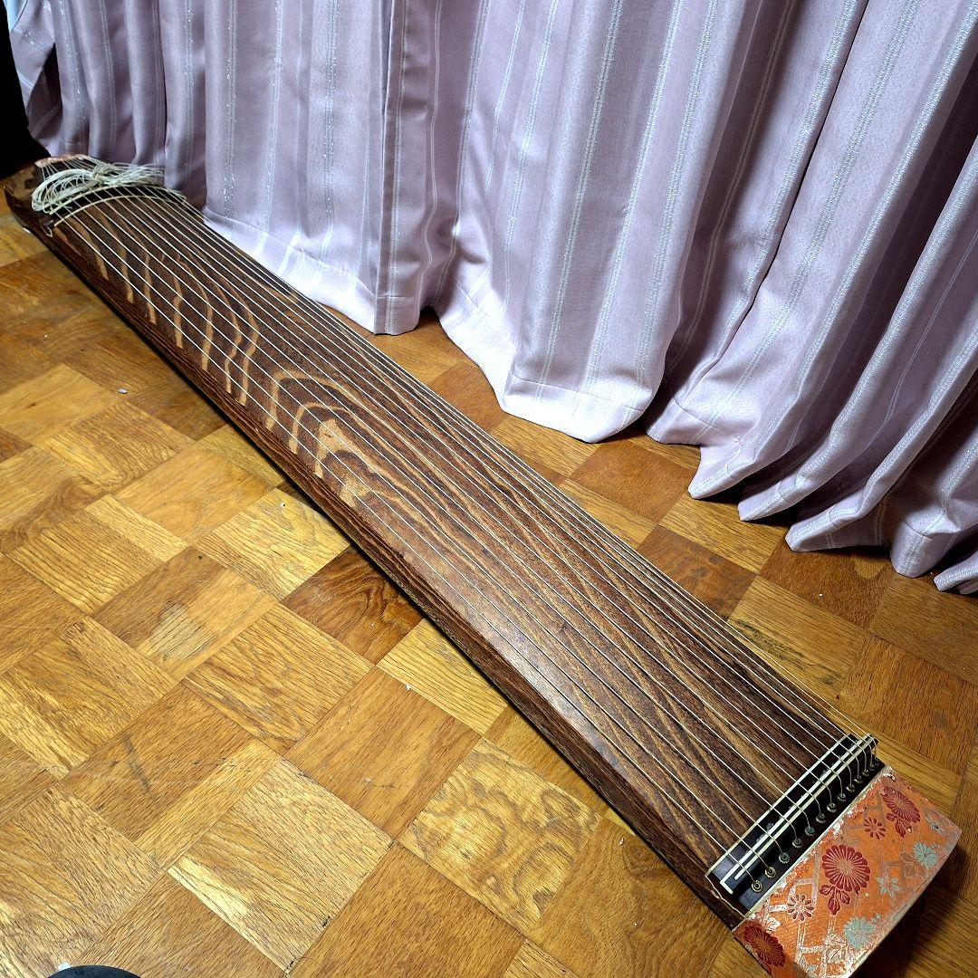和楽器 十三絃 琴 全長約182cm 木目 練習用・インテリア・リメイクに