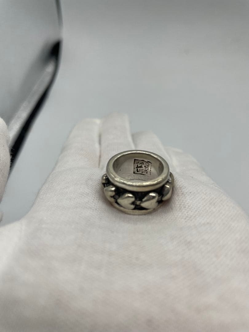 レザーズアンドトレジャーズ リボルビング ハート リング シルバー 925