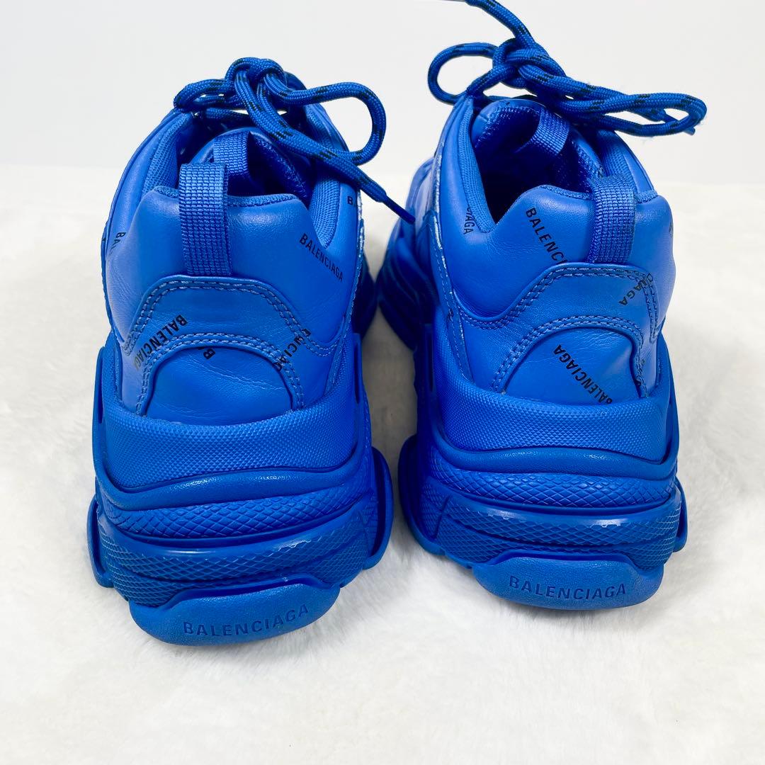 BALENCIAGA TripleS ロゴ 厚底 青 ブルー 27.5cm