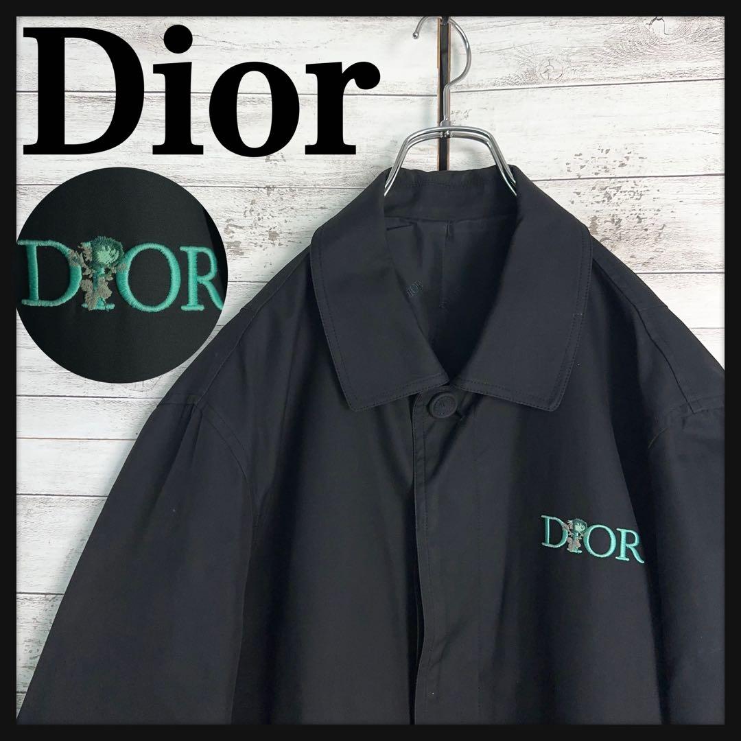 11566【美品・即完売】Dior 刺繍ロゴジャケット　カプセルコレクション　黒