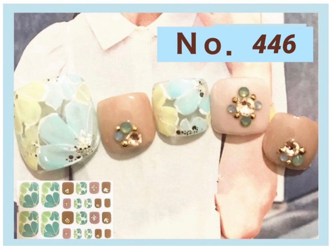 【高品質】4枚購入で1枚プレゼント簡単貼るだけジェルネイルシール☆。.:＊・