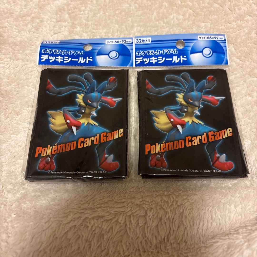 ポケモンセンター限定 デッキシールド スリーブ　メガルカリオ 美品】メガルカリオ（デッキシールド スリーブ 未開封(サプライ
