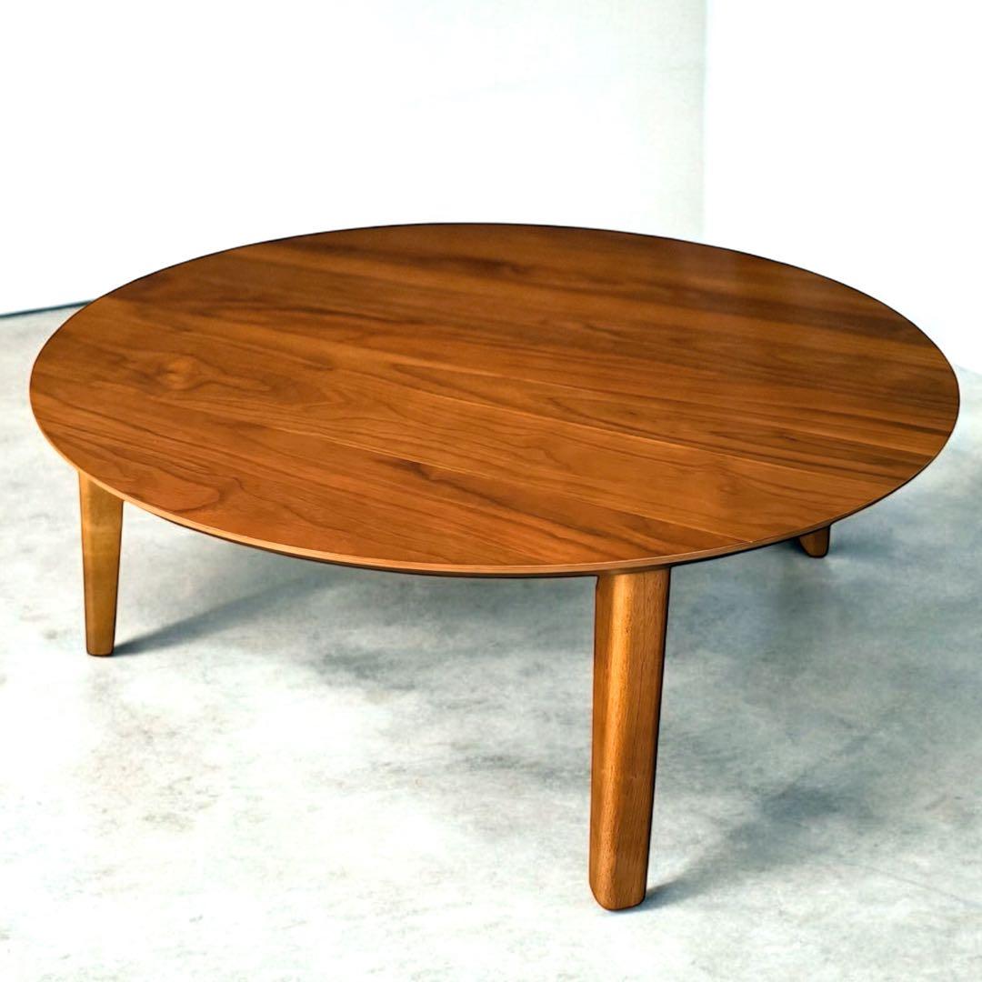 HR786 【木目が素敵な】ちゃぶ台　折りたたみ　円卓　丸テーブル　座卓