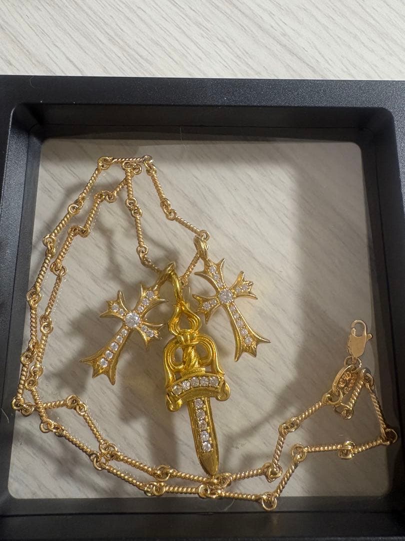 タイニークロス ダブルダガーネックレス